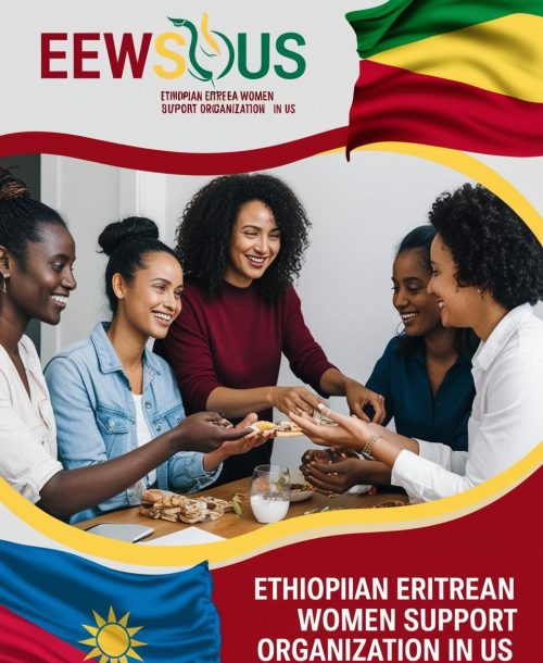 EEWSOUS - Ethiopian Eritrean Women Support Organization in US - use Ethiopian and Eritrean flag pictures